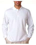 Customized (a86br) Adidas ClimaLite Tour Pique Long-Sleeve Polo