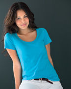 Customized Anvil Ladies' 3.2 oz. Sheer Scoop Neck T-Shirt
