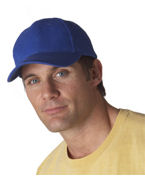 Monogrammed Anvil Solid Brushed Twill Cap