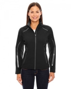 Monogrammed Ash City - North End Sport Red Ladies' Pursuit Three-Layer Light Bonded Hybrid Soft Shell Jacket wit
