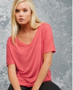 Embroidered Bella + Canvas Ladies' Slouchy V-Neck T-Shirt