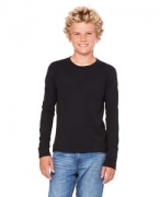 Embroidered Bella + Canvas Youth Jersey Long-Sleeve T-Shirt