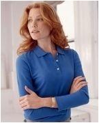 Monogrammed (d110wa) Devon & Jones Ladies' Pima Piqu� Long-Sleeve Polo