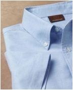 Embroidered Harriton Men's Short-Sleeve Oxford with Stain-Release