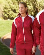 Personalized (m390wa) Harriton Ladies' Tricot Track Jacket