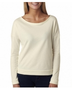Monogrammed Next Level The Terry Raw Edge Long-Sleeve Scoop Tee