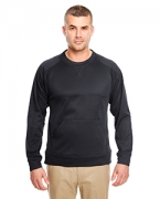Embroidered UltraClub Adult Cool & Dry Sport Crew Neck Fleece